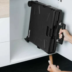 CleverMade® 55L Black Wheeled Trolley Crate
