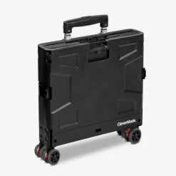 CleverMade® 55L Black Wheeled Trolley Crate