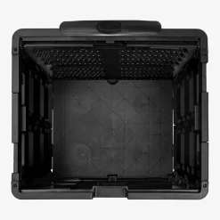 CleverMade® 55L Black Wheeled Trolley Crate
