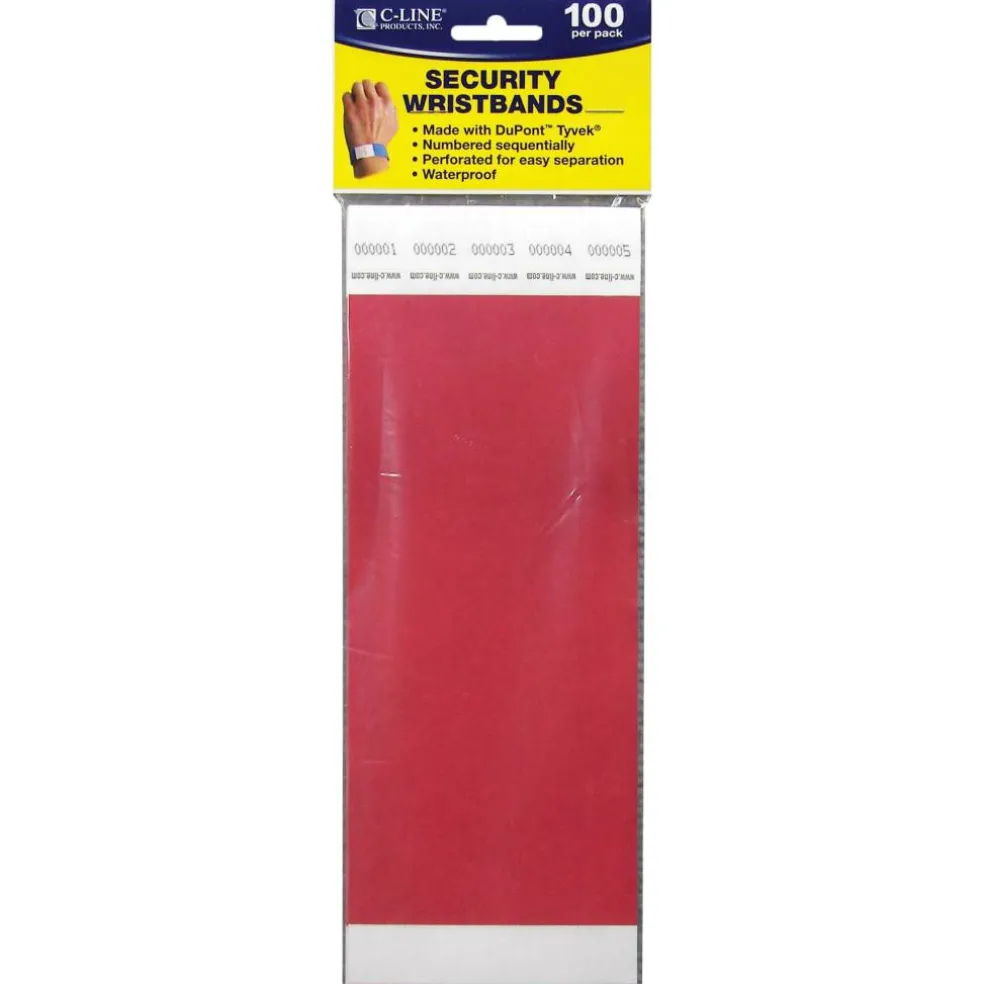 C-Line® DuPont™ Tyvek® Security Wristbands, Pack of 100
