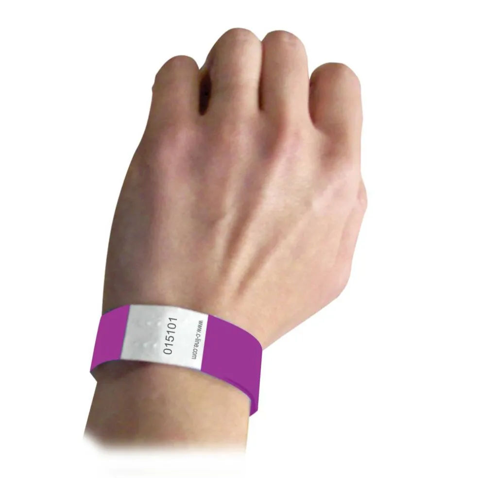 C-Line® DuPont™ Tyvek® Security Wristbands, Pack of 100