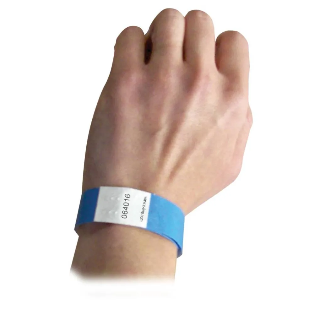C-Line® DuPont™ Tyvek® Security Wristbands, Pack of 100
