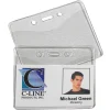 C-Line® Horizontal Vinyl Heavy Duty ID Badge Holders, Box of 100