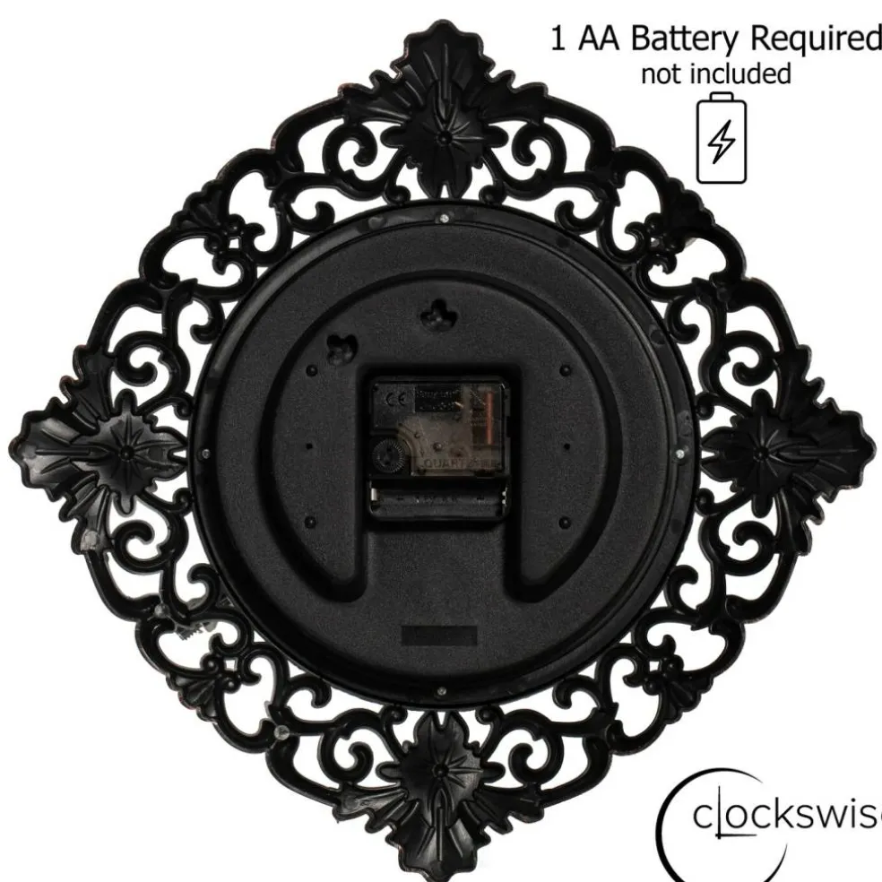 Clockswise Classic Round Decorative Hanging Wall Clock with Scroll Frame for Home Entryway Living Room Bedroom Kitchen Office Hotels & Restaurants