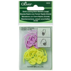 Clover® Quick-Locking Stitch Markers, Large