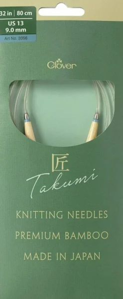 Clover Takumi Pro Bamboo Circular Knitting Needles 32