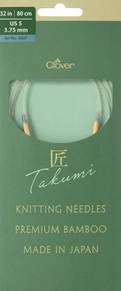 Clover Takumi Pro Bamboo Circular Knitting Needles 32