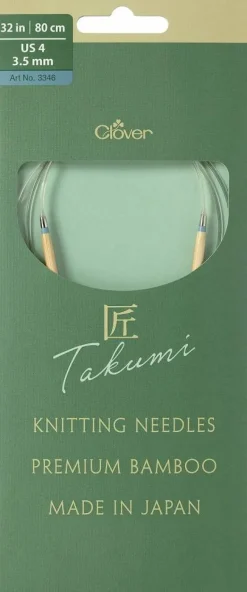 Clover Takumi Pro Bamboo Circular Knitting Needles 32