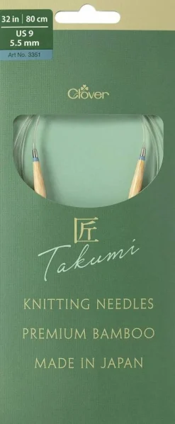 Clover Takumi Pro Bamboo Circular Knitting Needles 32