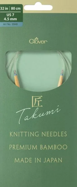 Clover Takumi Pro Bamboo Circular Knitting Needles 32