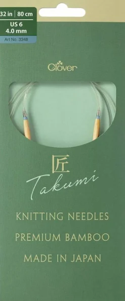 Clover Takumi Pro Bamboo Circular Knitting Needles 32