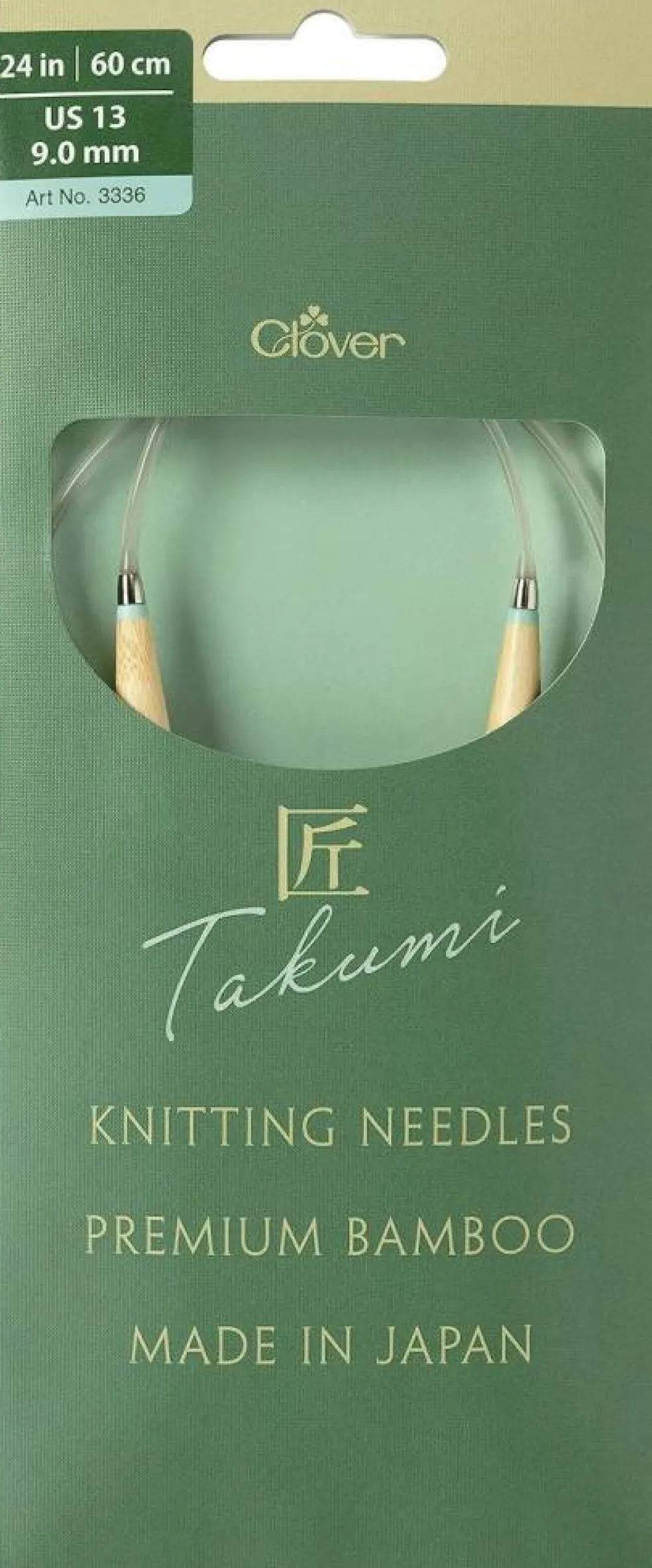 Clover Takumi Pro Bamboo Circular Knitting Needles 24"- US 0-15