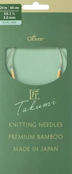 Clover Takumi Pro Bamboo Circular Knitting Needles 24