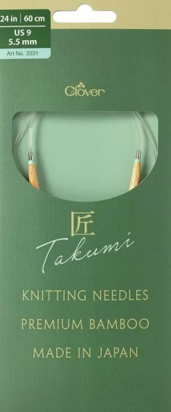 Clover Takumi Pro Bamboo Circular Knitting Needles 24