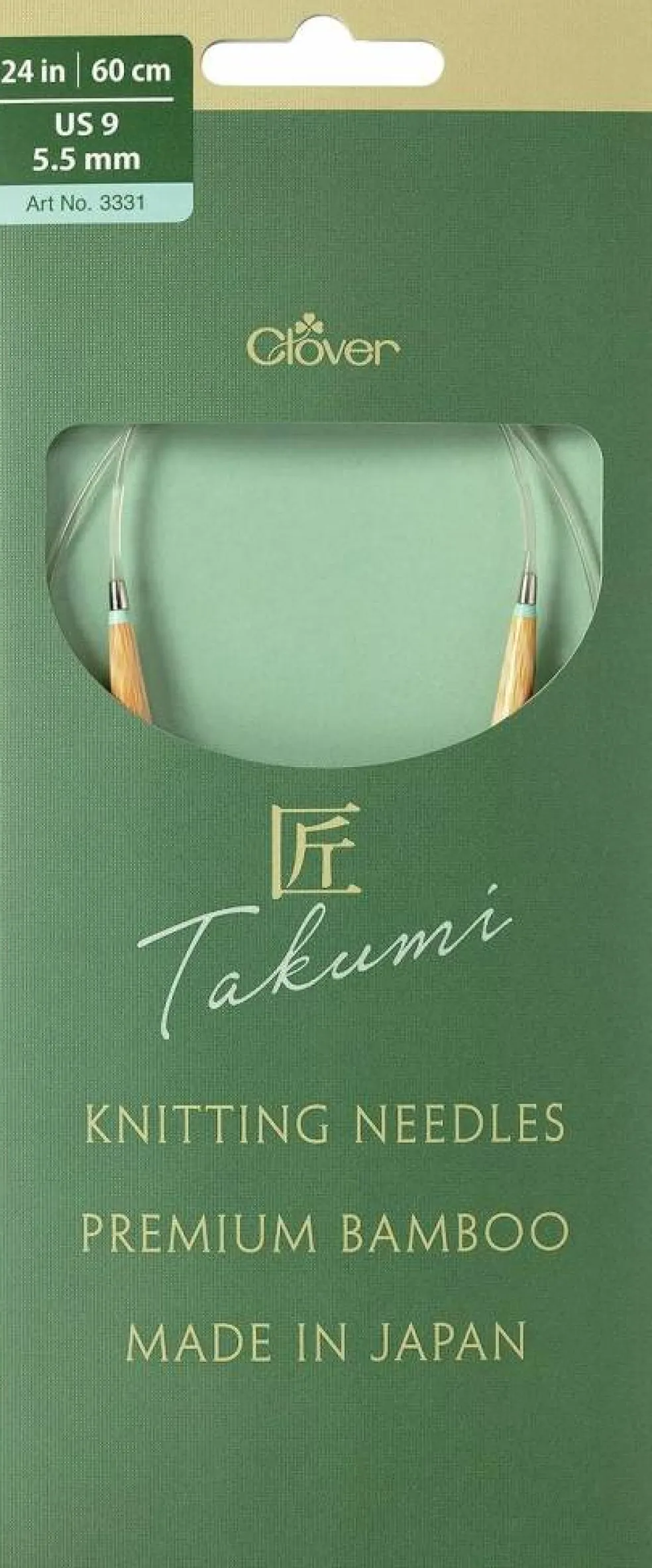 Clover Takumi Pro Bamboo Circular Knitting Needles 24"- US 0-15