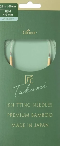 Clover Takumi Pro Bamboo Circular Knitting Needles 24