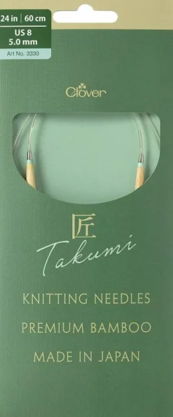 Clover Takumi Pro Bamboo Circular Knitting Needles 24