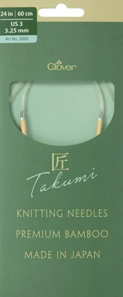 Clover Takumi Pro Bamboo Circular Knitting Needles 24