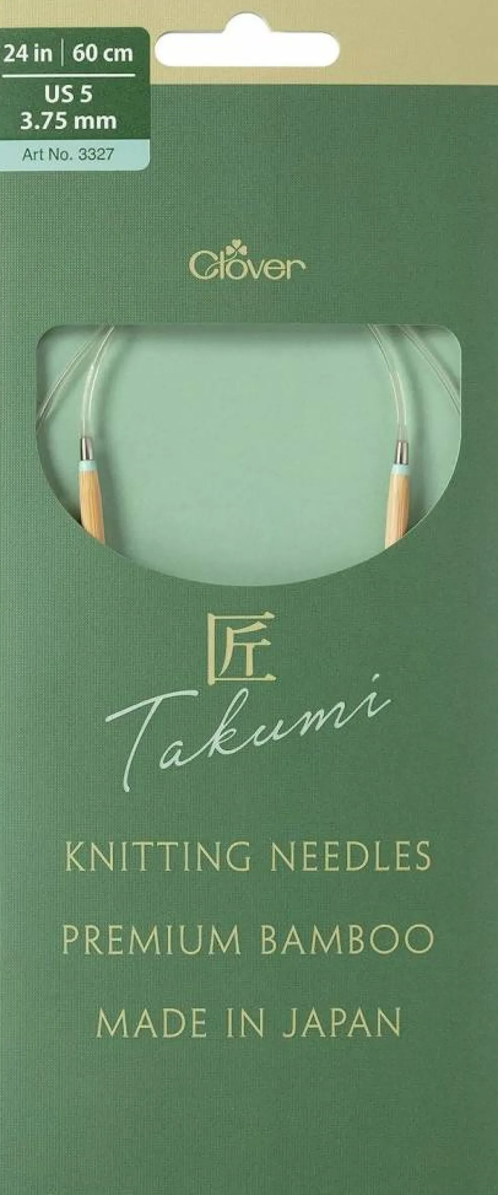 Clover Takumi Pro Bamboo Circular Knitting Needles 24"- US 0-15