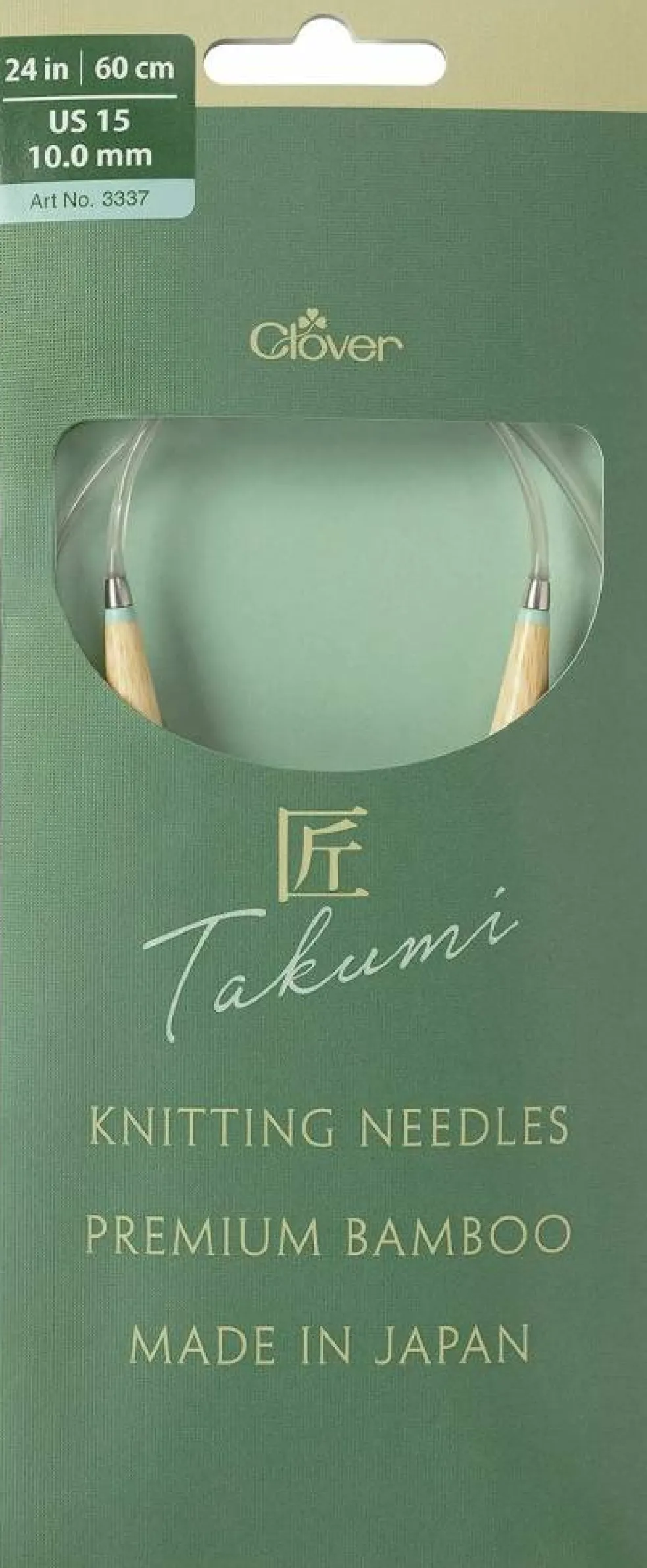Clover Takumi Pro Bamboo Circular Knitting Needles 24"- US 0-15
