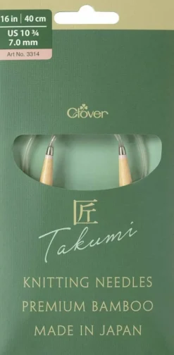 Clover Takumi Pro Bamboo Circular Knitting Needles 16