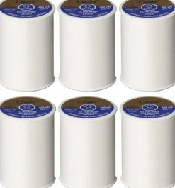 Coats & Clark Dual Duty All Purpose Thread 400 Yards White 230-1 (6-Pack)