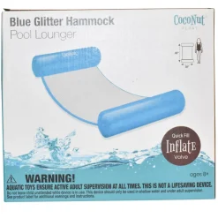 CocoNut Float 4ft. Blue Glitter Hammock Pool Lounger