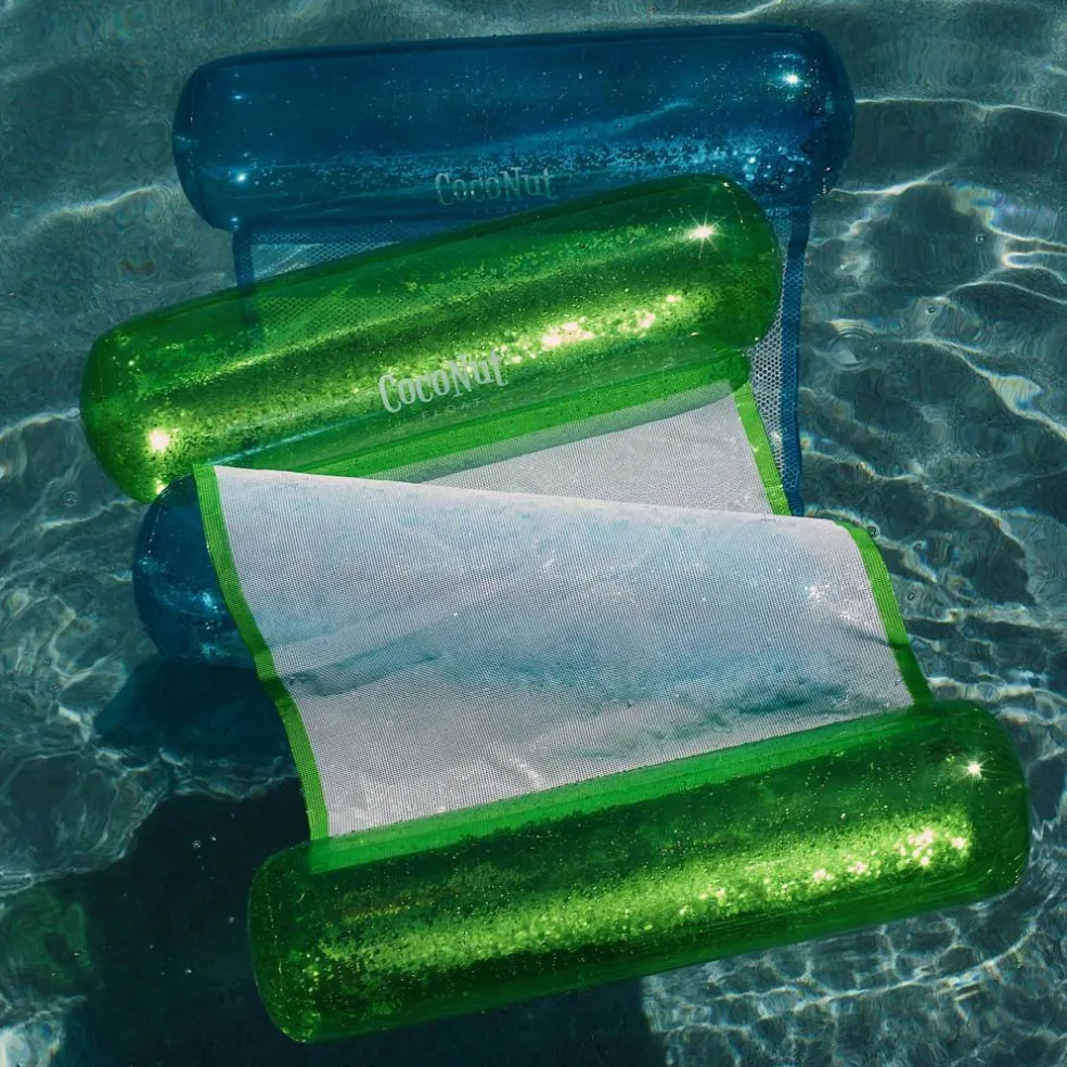 CocoNut Float 4ft. Blue Glitter Hammock Pool Lounger