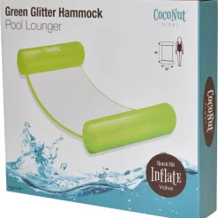 CocoNut Float 4ft. Green Glitter Hammock Pool Lounger