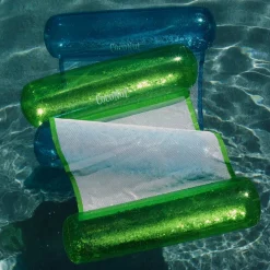 CocoNut Float 4ft. Green Glitter Hammock Pool Lounger