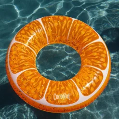 CocoNut Float 42" Tangerine Orange Glitter Pool Float Ring
