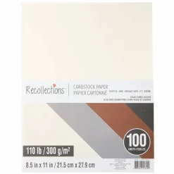 Coffee & Cream 8.5" x 11" Cardstock Paper by Recollections™, 100 Sheets