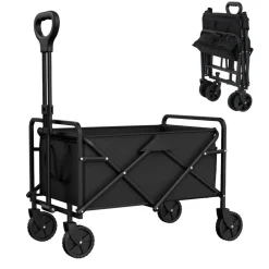 Collapsible Foldable Wagon, Utility Wagon Heavy Duty Garden Cart with Wheels