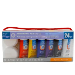 18 Color Acrylic Paint & Mediums Set by Artist's Loft™, 21ml