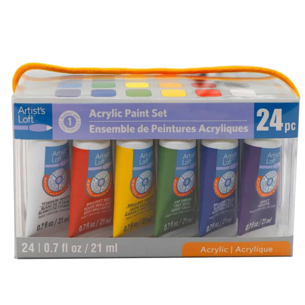 24 Color Acrylic Paint Set by Artist's Loft™, 21ml