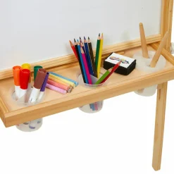 Colorations All in One Wooden Adjustable Easel for Kids, Ages 2-6+