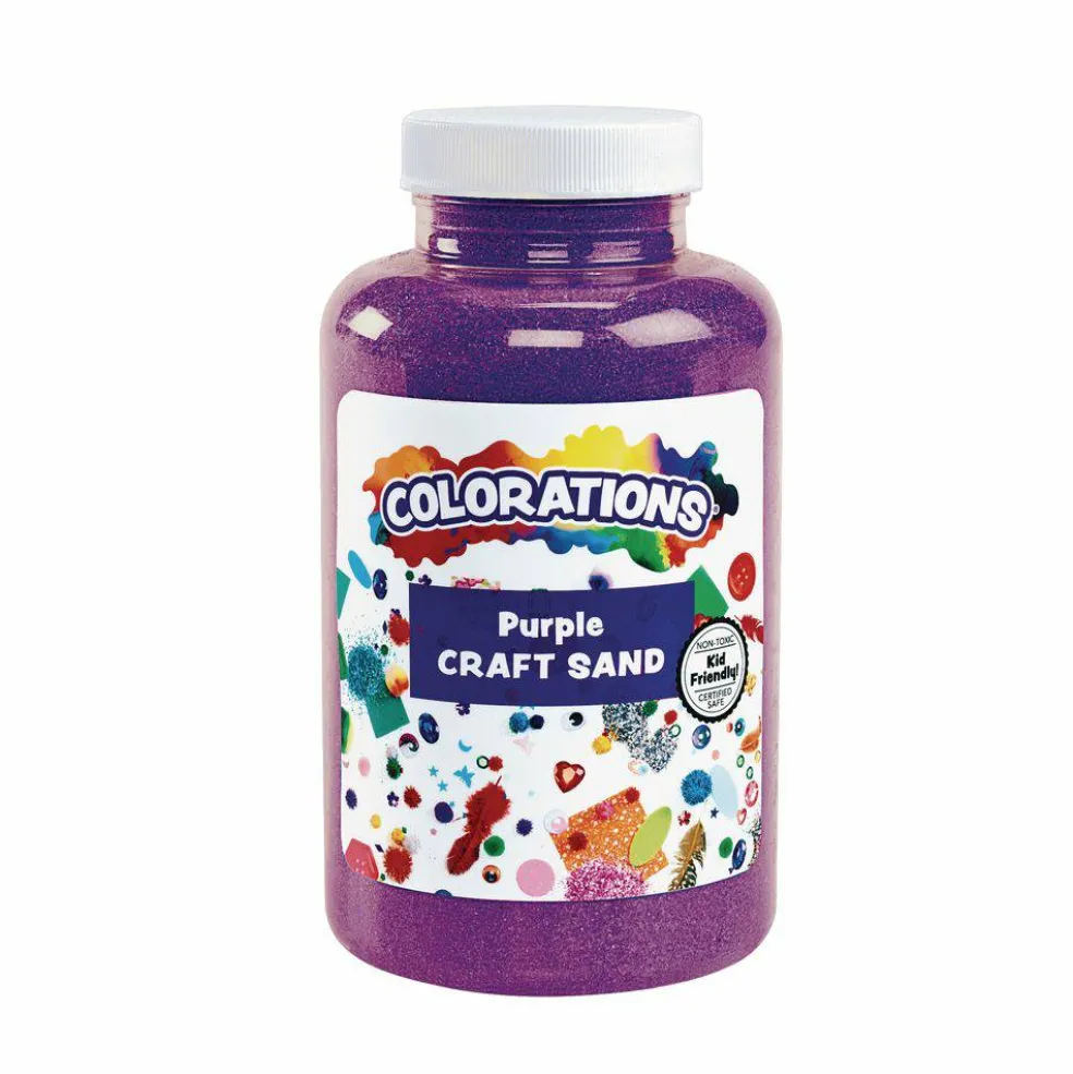 Colorations Colorful Vibrant Purple Sand 22 oz Jar
