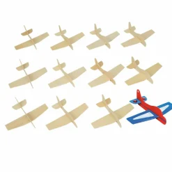 Colorations Decorate Your Own Wooden Model Airplanes, Set of 12