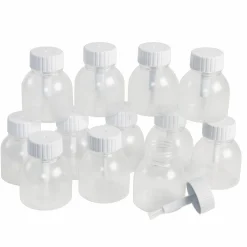 Colorations Glue Jars Set of 12, Empty Glue Bottles with Brushes