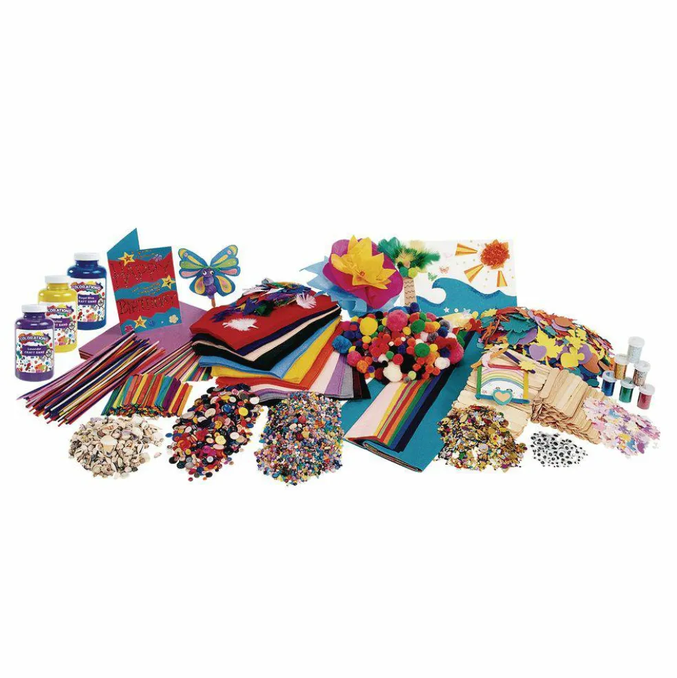 Colorations Mega Craft Kit, 17 Craft Products, Bulk Assortment