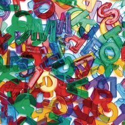 Colorations Translucent Multi-Color Uppercase Letters, Transluscent Plastic