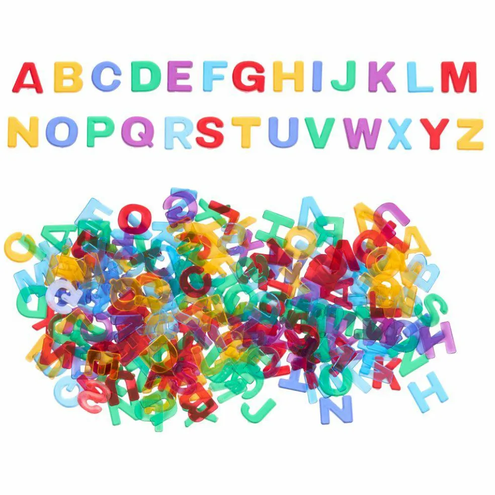 Colorations Translucent Multi-Color Uppercase Letters, Transluscent Plastic