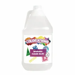 Colorations Washable Clear Glue, 1 Gallon, Non-Toxic, Great for Slime