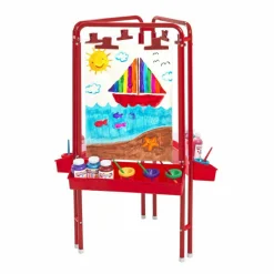 Colorations 3-Way Easel with Acrylic Panels for Multiple Children