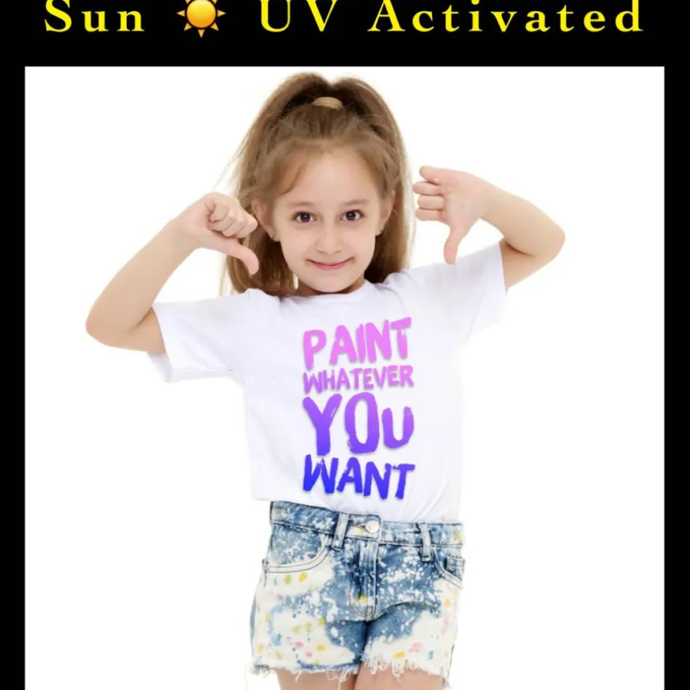 Color Changing DIY Magic T-Shirts Kit Temperature & Sun Activated Fabric Paints