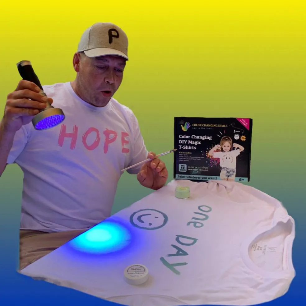 Color Changing DIY Magic T-Shirts Kit Temperature & Sun Activated Fabric Paints