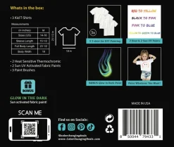 Color Changing DIY Magic T-Shirts Kit Temperature & Sun Activated Fabric Paints