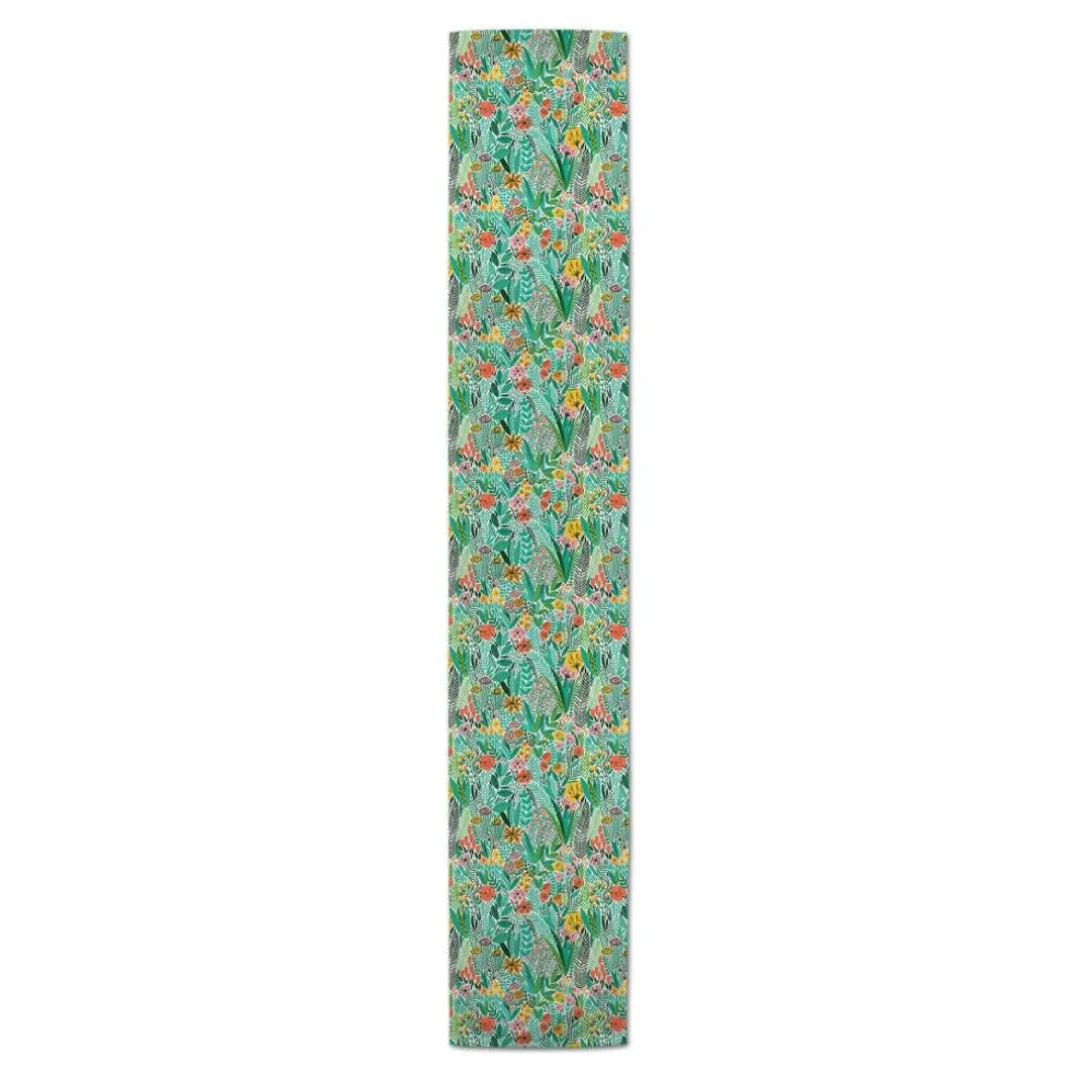 Colorful Flowers Outdoor Table Runner