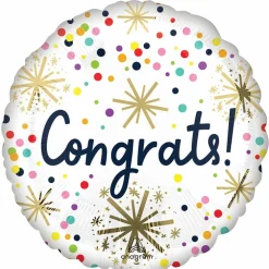 17" Colorful Sprinkle Congrats Foil Balloon