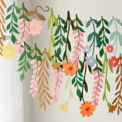Colorful Wild Flower Garland Floral Banner